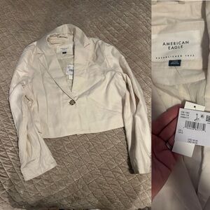 American Eagle Outfitters Women's Off-White Blazer